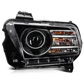 King12827201fb Fuel Kingparts For 2013-14 Ford Mustang Black Housing Led Drl Headlights Left Driver Side