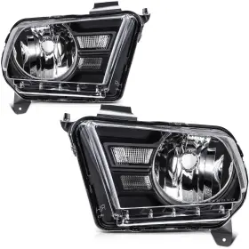 King12833101fb Fuel Kingparts For 2010 2011-14 Ford Mustang Black Housing Headlights Assembly L R