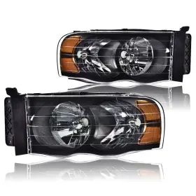 Alo828951 G-plus Fit For 2002-2005 Dodge Ram 1500 2500 3500 Headlights Headlamps Left Right New