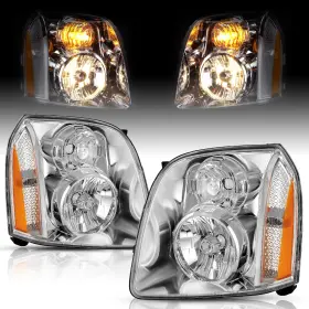 Seagull-260121 Gearproauto-1 For 2007-2014 Gmc Yukon Denali Xl1500 2500 Left&right Side Halogen Headlights