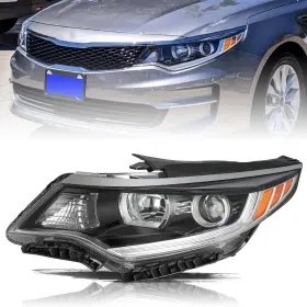 92102-d5040 Gearproauto Projector Halogen Without Led Drl Left Driver Headlight For 2016-2018 Kia Optima