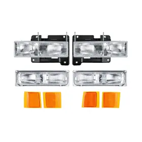 Gearzaar C10 1500 2500 3500 Headlights For 1994-1998 Chevy Silverado C/k With Bumper New Gearzaar C10 1500 2500 3500 Headlights For 1994-1998 Chevy Silverado C/k With Bumper New