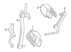 1663201032-bb Genuine Mercedes-benz Oem Rear Right Headlight Level Sensor Strut Support For Gl350 2013