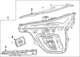 26516967 Gm Genuine Headlamp Assembly 26516967 Gm Genuine Headlamp Assembly
