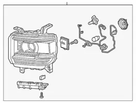 84434763 Gm Genuine 2014-2015 Chevrolet Gmc Silverado Sierra Headlight Assembly