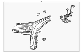 84977277 Gm Genuine Passenger Side Headlamp