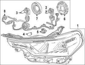 85809091 Gm Genuine Headlamp