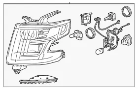 87842735 Gm Genuine Headlamp Assembly