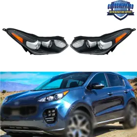 Gp1179767dh Goodshepherd18 For Kia Sportage 2017-2018-2019-2022 Halogen With Led Drl Headlight Pair Clear Lens Gp1179767dh Goodshepherd18 For Kia Sportage 2017-2018-2019-2022 Halogen With Led Drl Headlight Pair Clear Lens