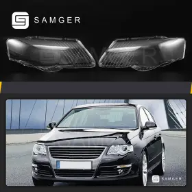 H-yeeu 723044273987 Left And Right Headlamp Headlight Lens Cover Fit For Vw Passat B6 2006-2011
