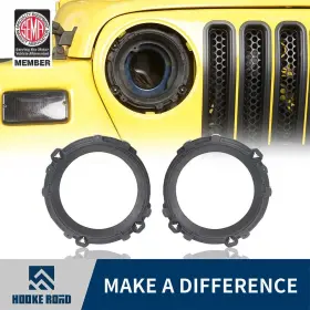 Mmr.12015-1 Hooke Road Black Replaced Headlight Mount Ring Fit Jeep Wrangler Tj 1997-2006 Mmr.12015-1 Hooke Road Black Replaced Headlight Mount Ring Fit Jeep Wrangler Tj 1997-2006