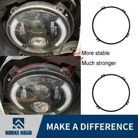 Mmr.20034 Hooke Road 7 Inch Round Headlight Mount Bracket Ring For 07-18 Jeep Wrangler Jk Mmr.20034 Hooke Road 7 Inch Round Headlight Mount Bracket Ring For 07-18 Jeep Wrangler Jk