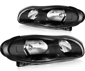 Im109802s01 Imcarparts Black Housing Fit For 98-02 Chevy Camaro Z28 Ss Replacement Headlights