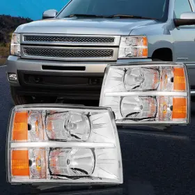 Im16212601p Imcarparts For 2007-2013 Chevy Silverado Chrome Headlights Replacement Headlamp Assembly Im16212601p Imcarparts For 2007-2013 Chevy Silverado Chrome Headlights Replacement Headlamp Assembly