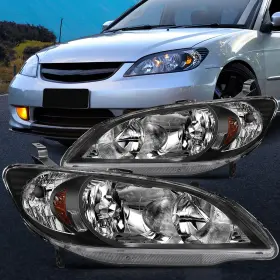 Im16213201m Imcarparts Pair Headlights Assembly Fits 2004-2005 Honda Civic Lh Rh Side
