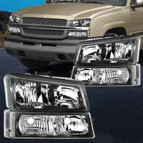 Im16214101p Imcarparts For 03-06 Chevy Silverado Avalanche Headlights Bumper Turn Signal Lamps Black Im16214101p Imcarparts For 03-06 Chevy Silverado Avalanche Headlights Bumper Turn Signal Lamps Black