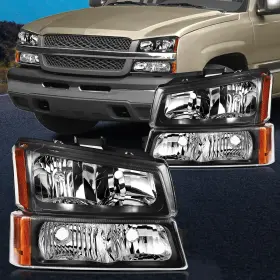 Im16214201p Imcarparts Black Light For 03-07 Chevy Silverado 03-06 Avalanche Headlights Bumper Lamps