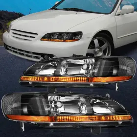 Im16218301p Imcarparts For 1998-2002 Honda Accord Black Headlight Headlamps Replacement Left Right Side Im16218301p Imcarparts For 1998-2002 Honda Accord Black Headlight Headlamps Replacement Left Right Side