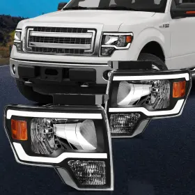 Im16959101m Imcarparts Pair Headlights Assembly Fits 2009-2014 F150 Lh Rh Side