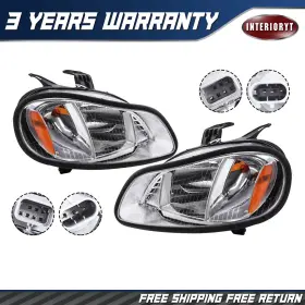 Gogreb000008179 Interioryt Chrome Driver And Passenger Side Halogen Headlights For Freightliner M2 2002-2018