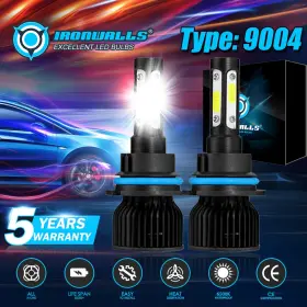 Oxb-y9004-002 Ironwalls 4sides 9004 Led Headlight Bulbs 6500k High Low Beam For Dodge Ram 1500 1994-2001 Oxb-y9004-002 Ironwalls 4sides 9004 Led Headlight Bulbs 6500k High Low Beam For Dodge Ram 1500 1994-2001