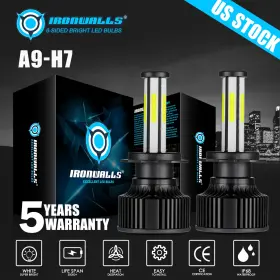 Smafay-a9-02134671 Ironwalls 6 Sides H7 Led Headlights For Mercedes Benz Sl S Slk E C Cl Class High/low Beam Smafay-a9-02134671 Ironwalls 6 Sides H7 Led Headlights For Mercedes Benz Sl S Slk E C Cl Class High/low Beam