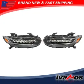 Iatv3380v Ivamos For Honda Accord 2021-2022 Left Right Side Black Housing Led Headlight Assembly