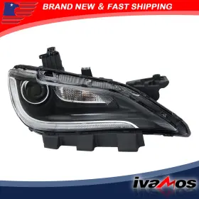 Iatv385680v Ivamos Black Trim With Led Drl Halogen Headlight Right Side For Chrysler 200 2015 16 2017
