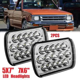 Jg-1003-w Jg-ledlight 2x 7x6 Inch Chrome Led Headlights H6014/h6052/h6054 Square For Mazda B2200 B2600 Glc Jg-1003-w Jg-ledlight 2x 7x6 Inch Chrome Led Headlights H6014/h6052/h6054 Square For Mazda B2200 B2600 Glc