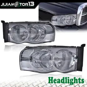 J-02hla3714atw Jijiamotor13 2x Smoke/chrome Headlights Left And Right Fit For 02-05 Dodge Ram 1500 2500 3500 J J-02hla3714atw Jijiamotor13 2x Smoke/chrome Headlights Left And Right Fit For 02-05 Dodge Ram 1500 2500 3500 J