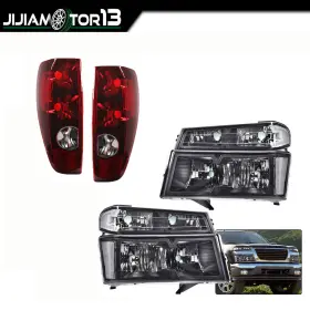 J-02hla4543abw Jijiamotor13 Fit For 04-12 Chevy Colorado Gmc Canyon Black Housing Headlights And Tail Lights