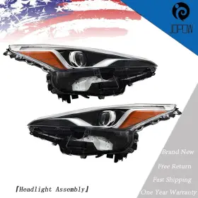 17014823 Jopow Led For Toyota Prius 2019-2022 Driver/passenger Headlight Headlamp Clear Lens