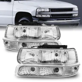 M1011504b6 Jupiterauto Headlights Bumper Signal Lamps For Chevy Silverado Suburban 1500 2500 Tahoe