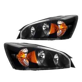 20649400 Kac Headlight Assembly Fits 04-08 Chevrolet Malibu 2.2l/3.5l Amber Reflector Black