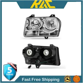 Ch2518111 Kac For 2005-2010 Chrysler 300 Chrome Halogen Replacement Headlights Left Right