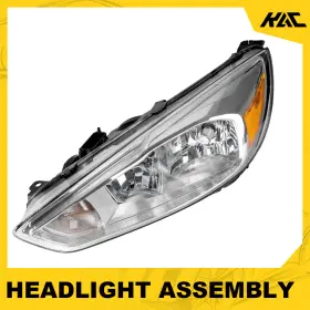 Fo2502337 Kac For 2015-2018 Ford Focus Right Headlights Headlamp Chrome Amber Passenger Side