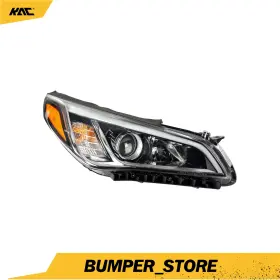 Hy2503183 Kac Rh Headlight Assembly Halogen Projector For 2015-2017 Hyundai Sonata Amber Black