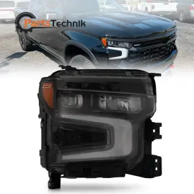 1kpgm1904194 Karpal Black Bezel For 2022-2024 Silverado 1500 Lt Trail Boss/rst Led Headlight Rh