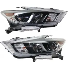 Karparts360 197301335693 For Nissan Maxima Headlight 2016-2018 Pair Passenger And Driver Led Sr/platinum