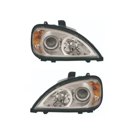 Karparts360 677222810559 For Freightliner Columbia Headlight Assembly 1996-2013 Pair Projector Chrome