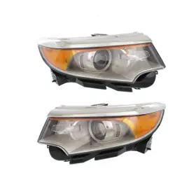 Fo2502292 Karparts360 For Ford Edge 2011-2014 Headlight Driver And Passenger Side Pair With Bulbs