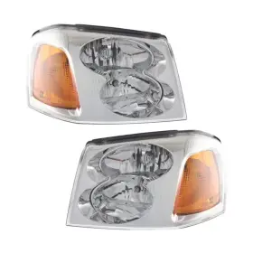 Gm2502220 Karparts360 Gm2503220 For Gmc Envoy Xuv 2004 2005 Headlights Pair Halogen