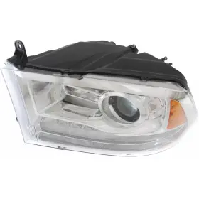 Llx-ch2502290c-cl360a70 Karparts360 For Dodge Ram 1500 Pickup 2013-2021 Headlight Driver Side Chrome Capa