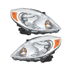 Ni2502207 Karparts360 For Nissan Versa 2012-2014 Headlight Driver And Passenger Side Pair Clear Lens
