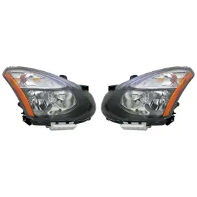 Plx-m0-20-12528-80-cl360a55 Karparts360 For Nissan Rogue Select Headlight 2014 2015 Pair Passenger And Driver Side Black