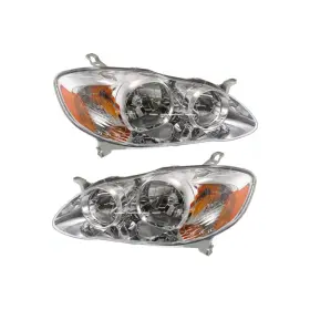To2502160 Karparts360 For Toyota Corolla 2005-2008 Headlights Driver And Passenger Side Pair Capa