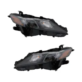 To2502299 Karparts360 For Toyota Camry 2018-2022 Headlights Driver And Passenger Side Pair Halogen