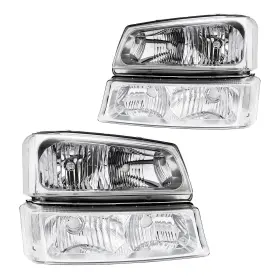 Kc9lah32100 Kax 2 Pcs For 03-2006 Chevy Silverado Avalanche 1500/2500 3500 Headlight Assembly Us