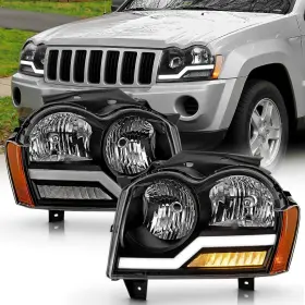 Ke-h-j-jgc05-lb-bk Keekpo - For 2005 2006 2007 Jeep Grand Cherokee Upgrade Style Black Led Tube