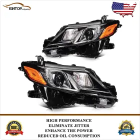 Kt1291600101s Kintop Coilparts Headlights Assembly Pair For Toyota Camry Le 2021-2023 Black Housing Headlamp